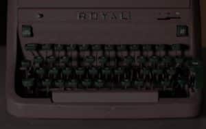 typewriter escape room prop dark